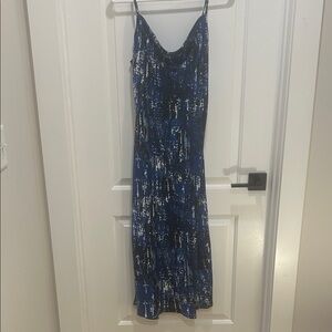 Forever 21 Blue and White Midi Dress